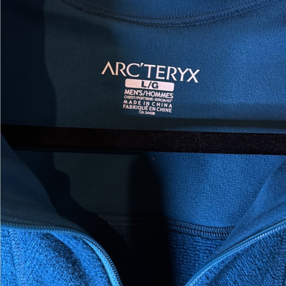 Arc'teryx Men's Blue Polartec Full Zip Fleece Jacket L/G - Picture 2 of 10